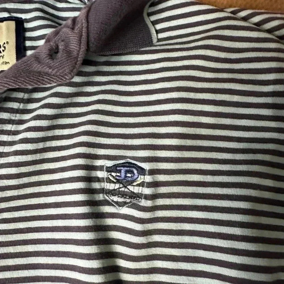 Vintage Men’s Striped Dockers Khakiware Striped Polo W/ Logo Size Large - Picture 4 of 6